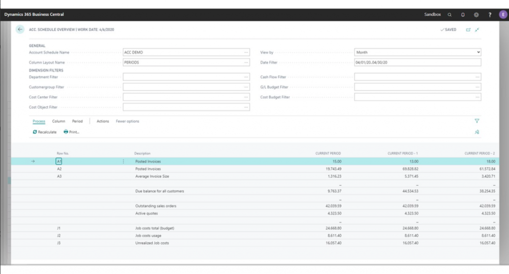 Dynamics 365 Business Central - Advanced Account Schedules App