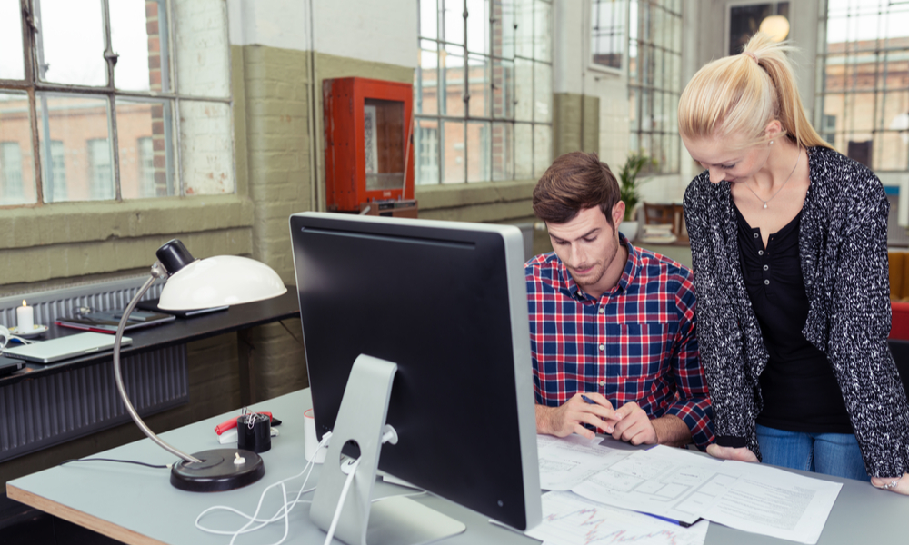 Using ERP apps in office 